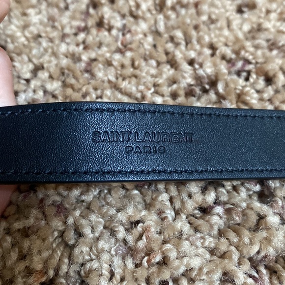 YSL STRASS BUCKLE BELT IN SMOOTH LEATHER - Picture 3 of 6